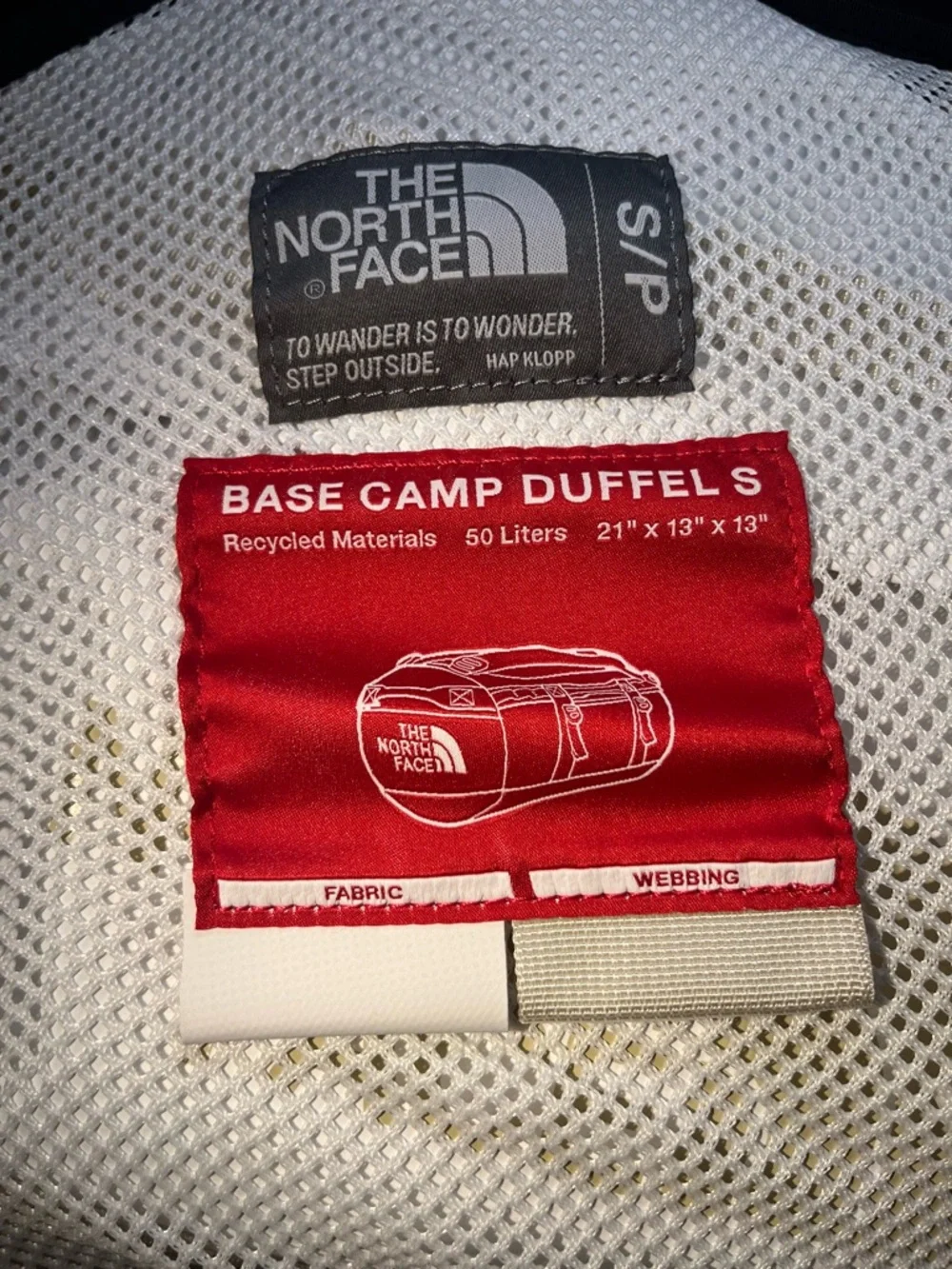 The North Face Base Camp Duffel-Small / 50L White Ash Calacatta